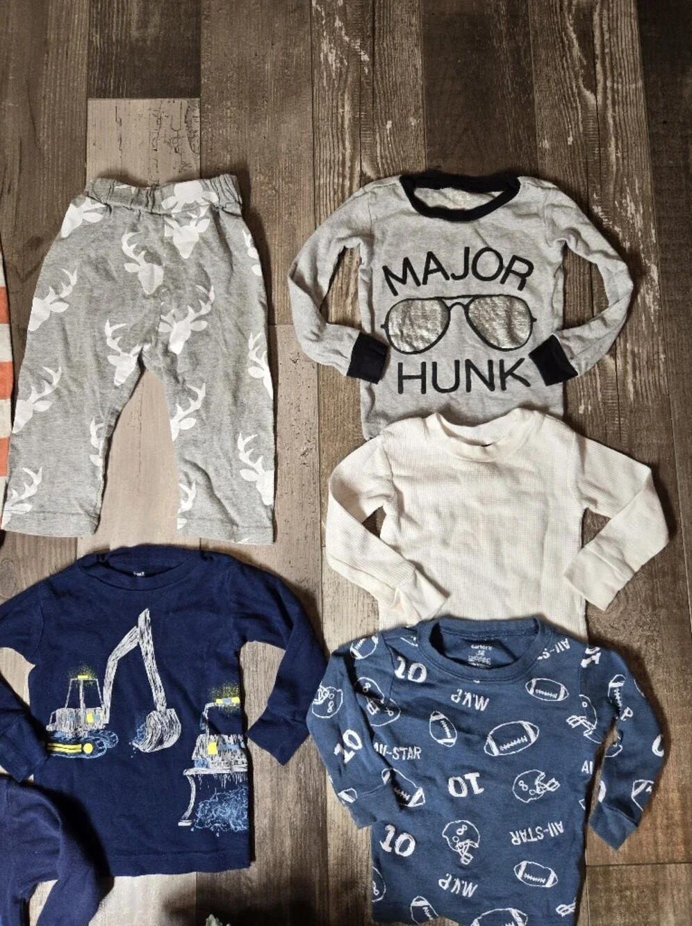 Assorted Baby Boy Pajama Tops & Bottoms – 8pc Bundle – Size 12M / 12–18M / 18M